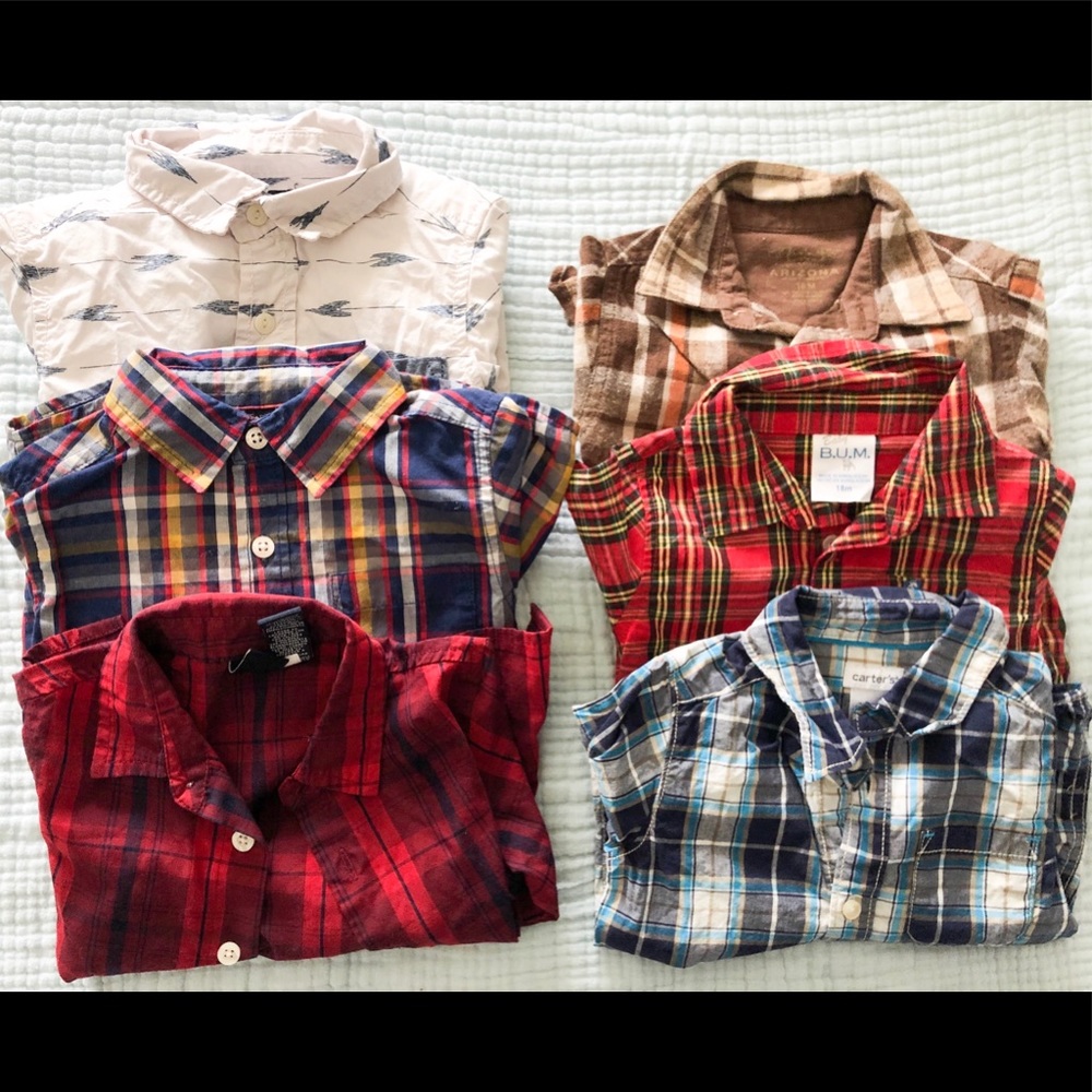 18 month old button down shirt bundle for baby boy